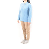 Long Sleeve Polo - Light Sky Blue