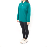 Long Sleeve Polo - Jade Green