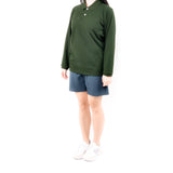 Long Sleeve Polo - Moss Green