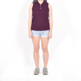 Sleeveless Polo - Magenta