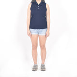 Sleeveless Polo - Navy Blue