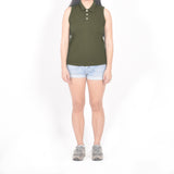 Sleeveless Polo - Covert Green