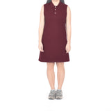 Sleeveless Short Polo Dress - Dark Maroon