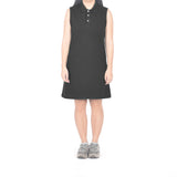 Sleeveless Short Polo Dress - Black