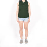 Sleeveless Polo - Moss Green