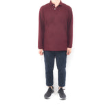 Long Sleeve Polo - Dark Maroon