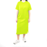 Long Tshirt Dress - Neon Safety Green