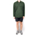 Long Sleeve Polo - Moss Green