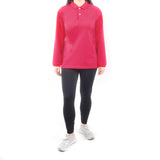 Long Sleeve Polo - Fuchsia Pink