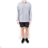 Long Sleeve Polo - Mohair Gray