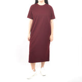 Long Tshirt Dress - Dark Maroon