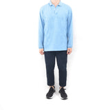 Long Sleeve Polo - Light Sky Blue