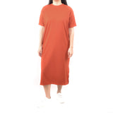 Long Tshirt Dress - Rust Copper Orange