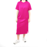 Long Tshirt Dress - Neon Fuchsia Pink