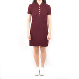 Short Polo Dress - Dark Maroon