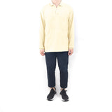 Long Sleeve Polo Shirt - Cream Yellow