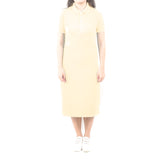 Long Polo Dress - Cream Yellow