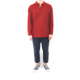 Long Sleeve Polo - Red Maroon