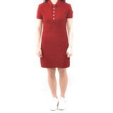 Short Polo Dress - Red Maroon