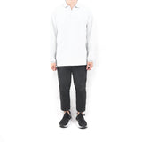 Long Sleeve Polo Shirt - White