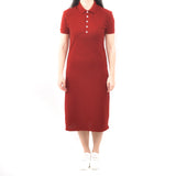 Long Polo Dress - Red Maroon