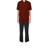 Unisex Short Sleeve Polo Shirt - Dark Maroon