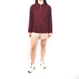 Long Sleeve Polo - Dark Maroon