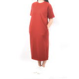 Long Tshirt Dress - Red Maroon