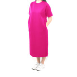 Long Tshirt Dress - Neon Fuchsia Pink