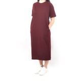 Long Tshirt Dress - Dark Maroon