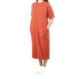 Long Tshirt Dress - Rust Copper Orange