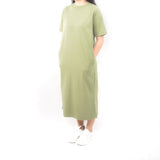 Long Tshirt Dress - Fine Olive