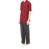 Unisex Short Sleeve Polo Shirt - Red Maroon