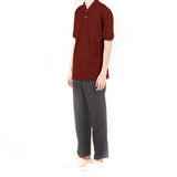 Unisex Short Sleeve Polo Shirt - Dark Maroon