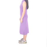 Sleeveless Long Polo Dress - Lavender