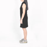 Sleeveless Short Polo Dress - Black