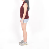 Sleeveless Polo - Dark Maroon