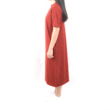 Long Tshirt Dress - Red Maroon