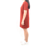 Short Tshirt Dress - Red Maroon