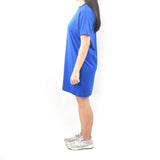 Short Tshirt Dress - Electric Blue