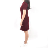 Short Polo Dress - Dark Maroon