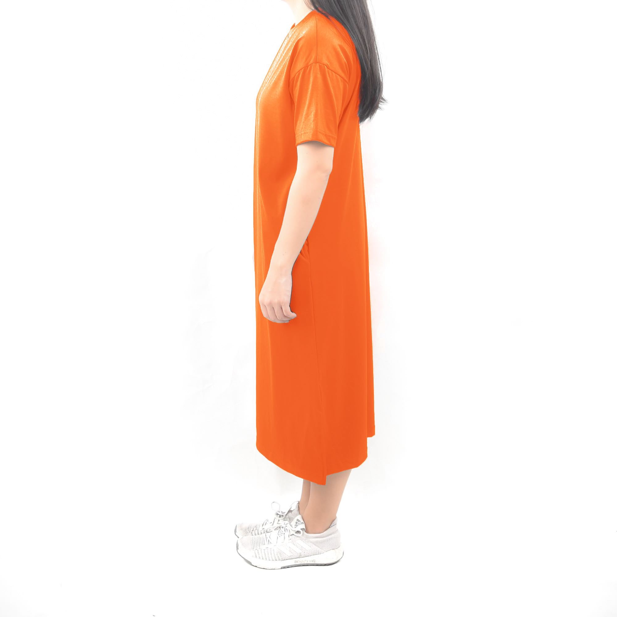 neon orange t shirt dress New Adventure T-Shirt Dress In Neon Orange