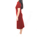 Long Polo Dress - Red Maroon