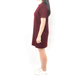 Short Tshirt Dress - Dark Maroon